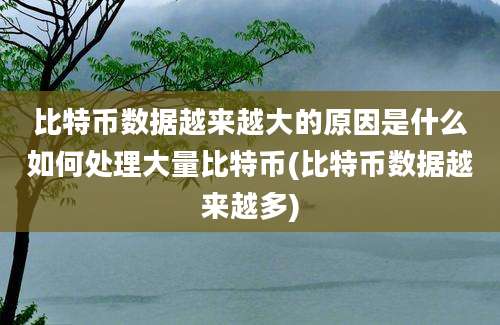 比特币数据越来越大的原因是什么如何处理大量比特币(比特币数据越来越多)