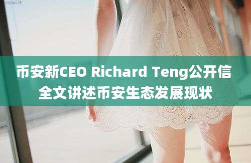 币安新CEO Richard Teng公开信 全文讲述币安生态发展现状