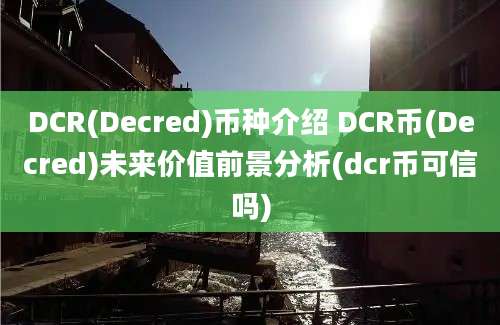 DCR(Decred)币种介绍 DCR币(Decred)未来价值前景分析(dcr币可信吗)