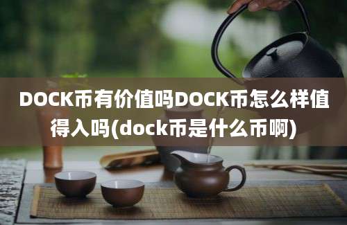 DOCK币有价值吗DOCK币怎么样值得入吗(dock币是什么币啊)