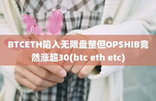 BTCETH陷入无限盘整但OPSHIB竟然涨超30(btc eth etc)