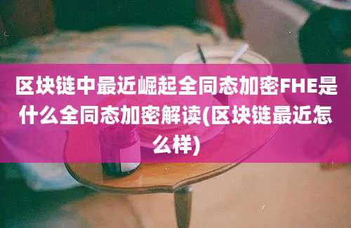 区块链中最近崛起全同态加密FHE是什么全同态加密解读(区块链最近怎么样)