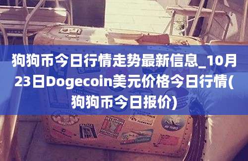 狗狗币今日行情走势最新信息_10月23日Dogecoin美元价格今日行情(狗狗币今日报价)