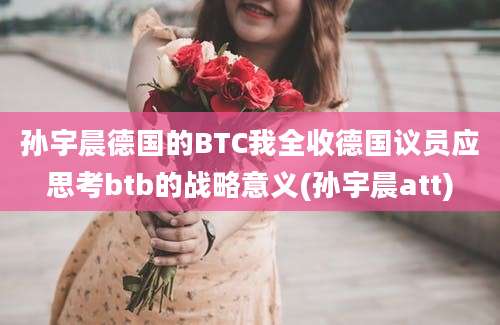 孙宇晨德国的BTC我全收德国议员应思考btb的战略意义(孙宇晨att)