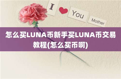 怎么买LUNA币新手买LUNA币交易教程(怎么买币啊)