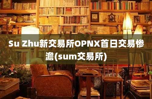 Su Zhu新交易所OPNX首日交易惨澹(sum交易所)