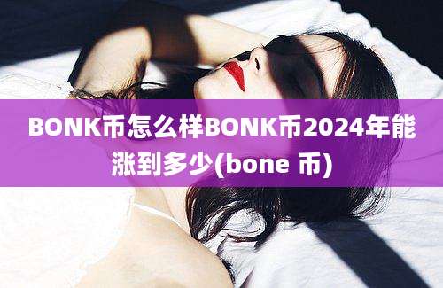 BONK币怎么样BONK币2024年能涨到多少(bone 币)