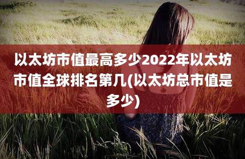 以太坊市值最高多少2022年以太坊市值全球排名第几(以太坊总市值是多少)