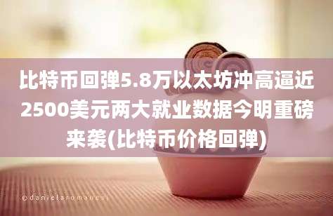 比特币回弹5.8万以太坊冲高逼近2500美元两大就业数据今明重磅来袭(比特币价格回弹)