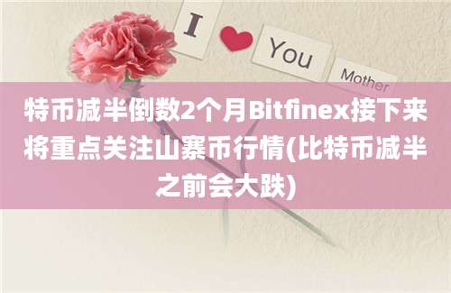 特币减半倒数2个月Bitfinex接下来将重点关注山寨币行情(比特币减半之前会大跌)