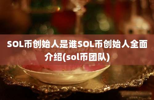 SOL币创始人是谁SOL币创始人全面介绍(sol币团队)