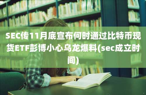 SEC传11月底宣布何时通过比特币现货ETF彭博小心乌龙爆料(sec成立时间)