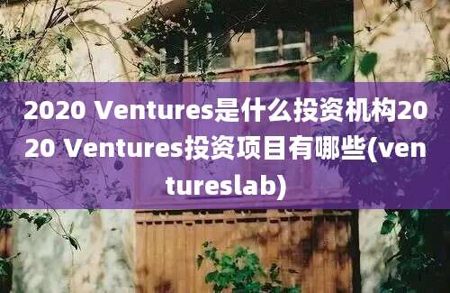 2020 Ventures是什么投资机构2020 Ventures投资项目有哪些(ventureslab)