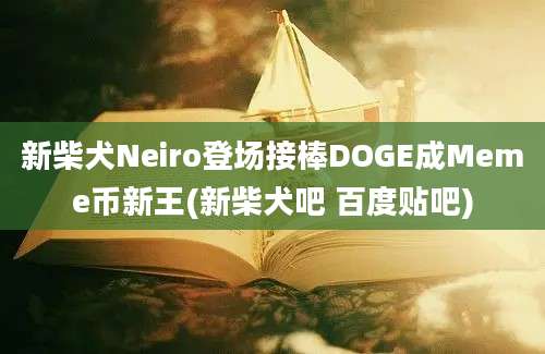 新柴犬Neiro登场接棒DOGE成Meme币新王(新柴犬吧 百度贴吧)