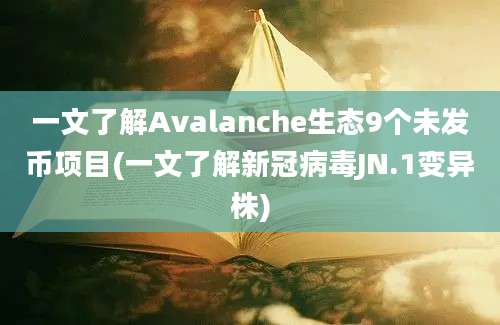 一文了解Avalanche生态9个未发币项目(一文了解新冠病毒JN.1变异株)