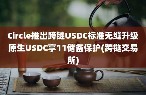 Circle推出跨链USDC标准无缝升级原生USDC享11储备保护(跨链交易所)