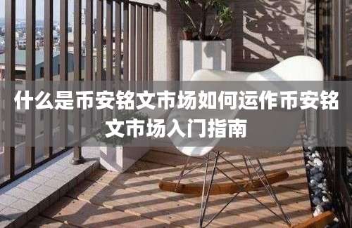 什么是币安铭文市场如何运作币安铭文市场入门指南