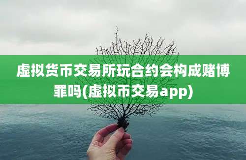 虚拟货币交易所玩合约会构成赌博罪吗(虚拟币交易app)