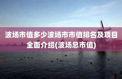 波场市值多少波场市市值排名及项目全面介绍(波场总市值)