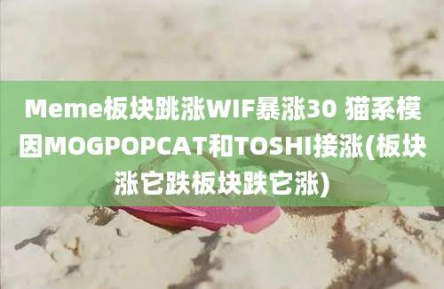 Meme板块跳涨WIF暴涨30 猫系模因MOGPOPCAT和TOSHI接涨(板块涨它跌板块跌它涨)