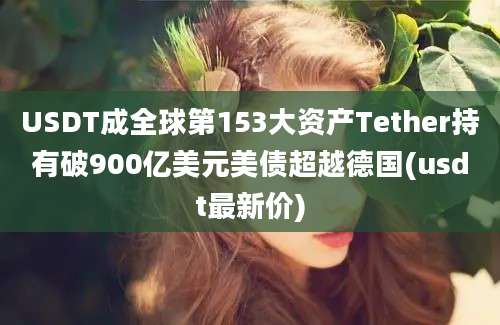 USDT成全球第153大资产Tether持有破900亿美元美债超越德国(usdt最新价)