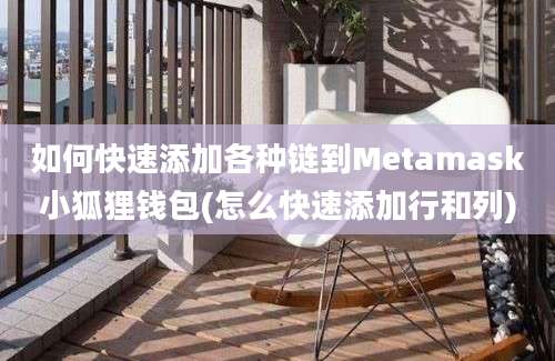 如何快速添加各种链到Metamask小狐狸钱包(怎么快速添加行和列)