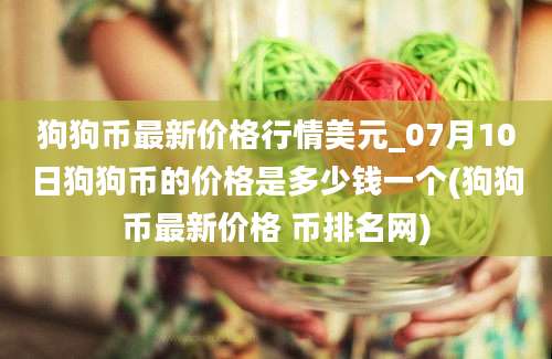 狗狗币最新价格行情美元_07月10日狗狗币的价格是多少钱一个(狗狗币最新价格 币排名网)