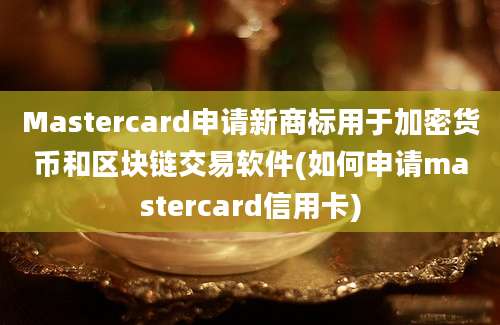 Mastercard申请新商标用于加密货币和区块链交易软件(如何申请mastercard信用卡)