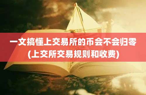 一文搞懂上交易所的币会不会归零(上交所交易规则和收费)