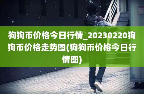 狗狗币价格今日行情_20230220狗狗币价格走势图(狗狗币价格今日行情图)