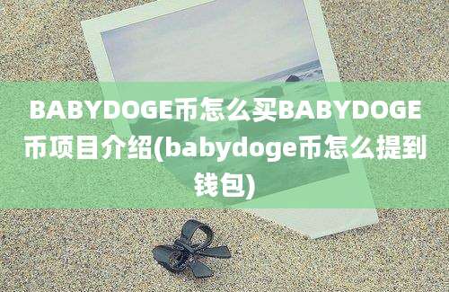 BABYDOGE币怎么买BABYDOGE币项目介绍(babydoge币怎么提到钱包)