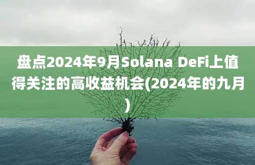 盘点2024年9月Solana DeFi上值得关注的高收益机会(2024年的九月)