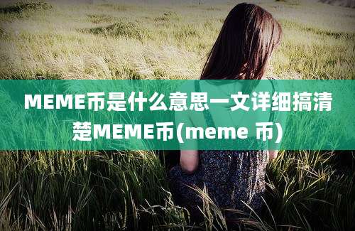 MEME币是什么意思一文详细搞清楚MEME币(meme 币)