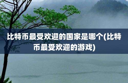 比特币最受欢迎的国家是哪个(比特币最受欢迎的游戏)