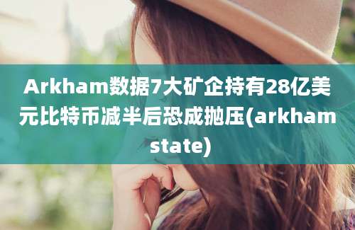 Arkham数据7大矿企持有28亿美元比特币减半后恐成抛压(arkham state)