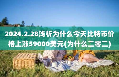 2024.2.28浅析为什么今天比特币价格上涨59000美元(为什么二零二)