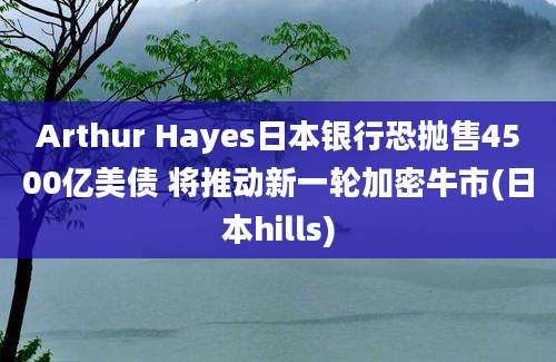 Arthur Hayes日本银行恐抛售4500亿美债 将推动新一轮加密牛市(日本hills)