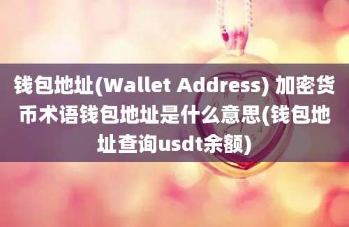 钱包地址(Wallet Address) 加密货币术语钱包地址是什么意思(钱包地址查询usdt余额)