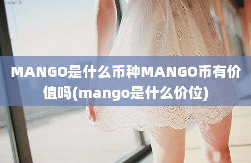 MANGO是什么币种MANGO币有价值吗(mango是什么价位)