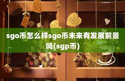 sgo币怎么样sgo币未来有发展前景吗(sgp币)