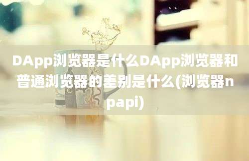 DApp浏览器是什么DApp浏览器和普通浏览器的差别是什么(浏览器npapi)