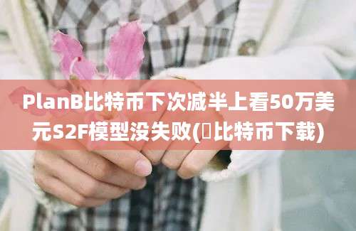 PlanB比特币下次减半上看50万美元S2F模型没失败(犇比特币下载)