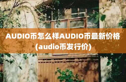 AUDIO币怎么样AUDIO币最新价格(audio币发行价)