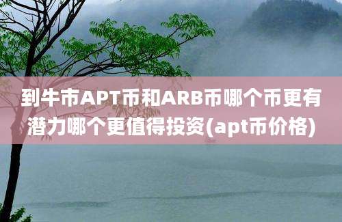 到牛市APT币和ARB币哪个币更有潜力哪个更值得投资(apt币价格)