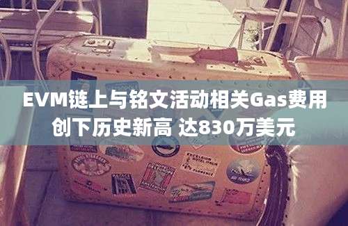 EVM链上与铭文活动相关Gas费用创下历史新高 达830万美元