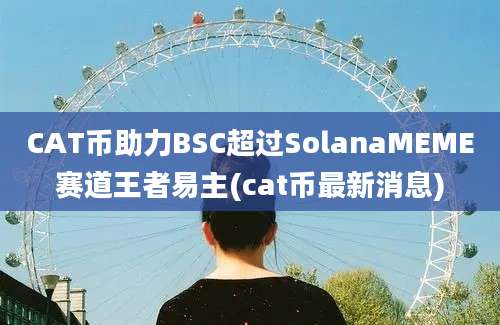 CAT币助力BSC超过SolanaMEME赛道王者易主(cat币最新消息)