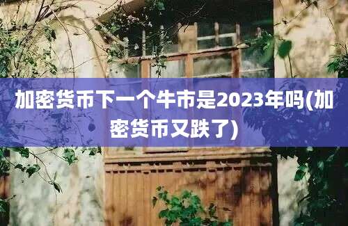 加密货币下一个牛市是2023年吗(加密货币又跌了)