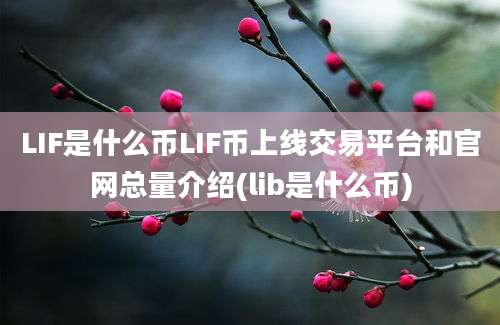 LIF是什么币LIF币上线交易平台和官网总量介绍(lib是什么币)