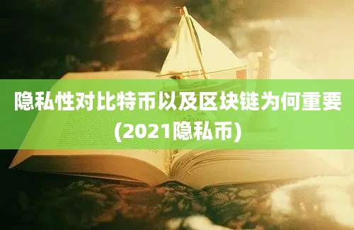 隐私性对比特币以及区块链为何重要(2021隐私币)