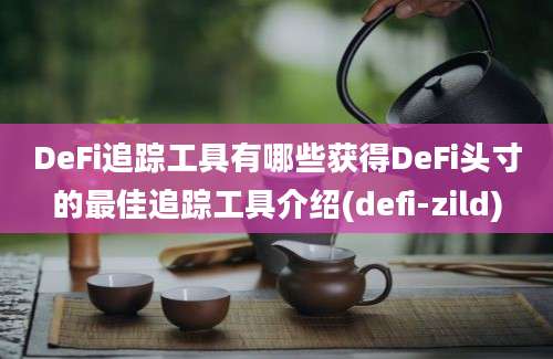 DeFi追踪工具有哪些获得DeFi头寸的最佳追踪工具介绍(defi-zild)